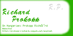 richard prokopp business card